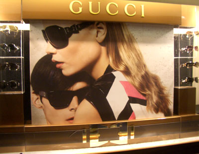 Escaparate y decoracion showcase Gucci